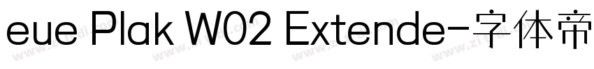 eue Plak W02 Extende字体转换